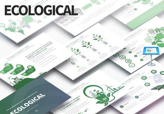 生态绿化环境保护图形插画keynote模板 - 顶尖PPT