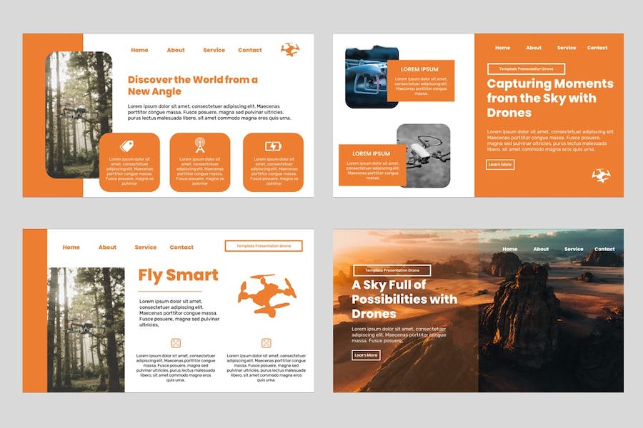无人机产品介绍航空摄影PPT模板 - 顶尖PPT