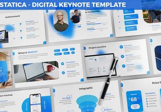 数据统计分析图表展示分析Keynote模板 - 顶尖PPT