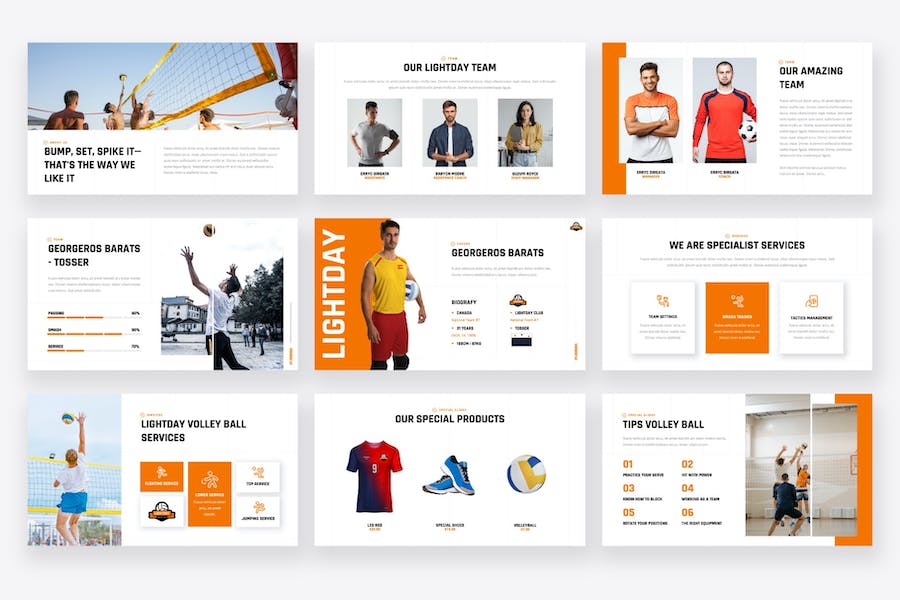 排球运动keynote模板 - 顶尖PPT