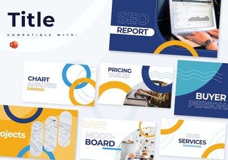 商业标题页面设计信息图表PPT模板 - 顶尖PPT