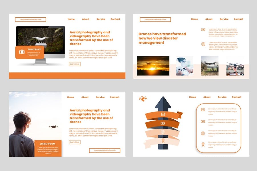 无人机产品介绍航空摄影PPT模板 - 顶尖PPT