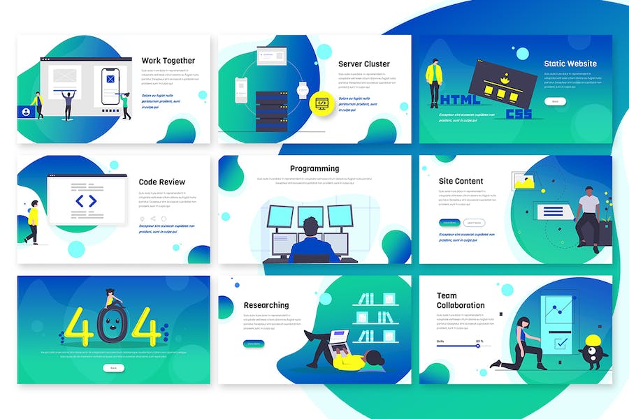 精美大气卡通商务风商业计划合作商务图形PPT模板 - 顶尖PPT