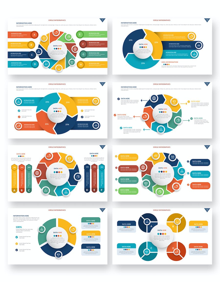 微立体圆形循环关系图形keynote模板 - 顶尖PPT