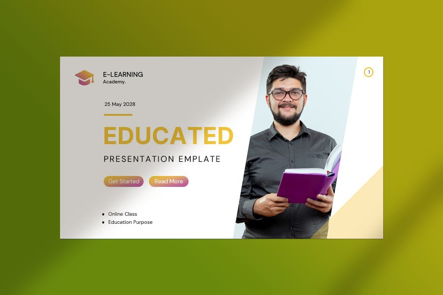 黄色简约风格教育培训演示文稿PPT - 顶尖PPT