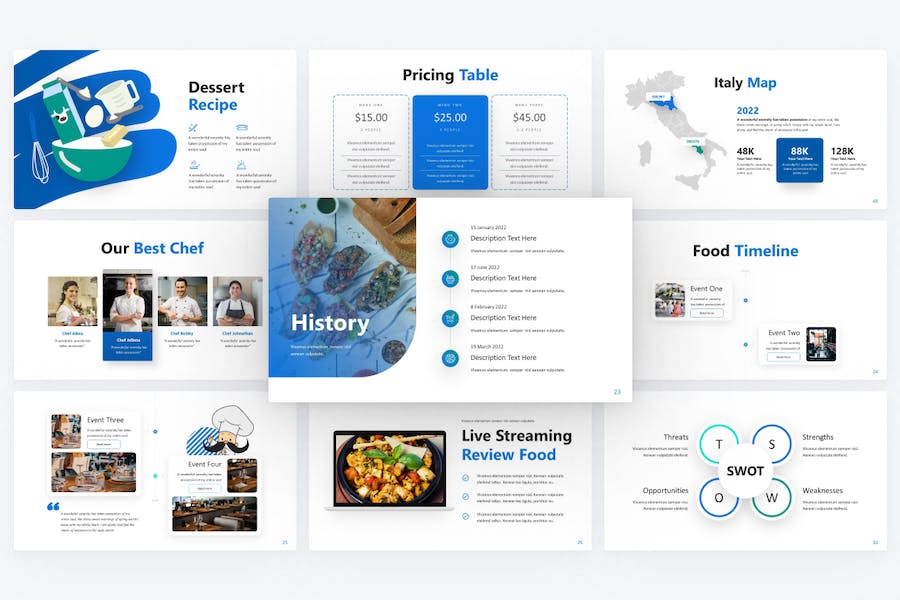 食品美食介绍展示keynote模板 - 顶尖PPT
