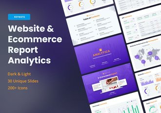 网站电子商务主题演讲商务数据分析keynote模板 - 顶尖PPT