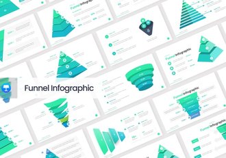 漏斗转化信息图形主题Keynote模板 - 顶尖PPT