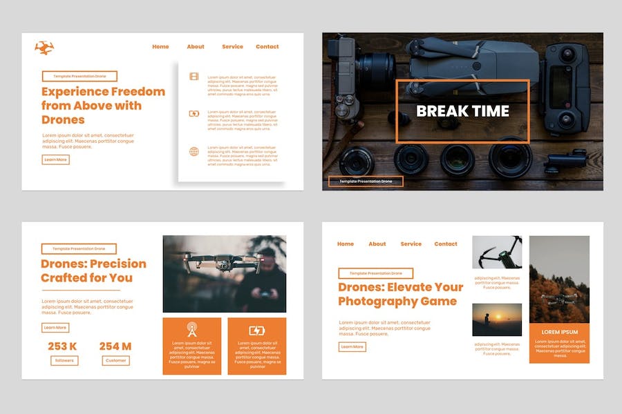 无人机产品介绍航空摄影PPT模板 - 顶尖PPT