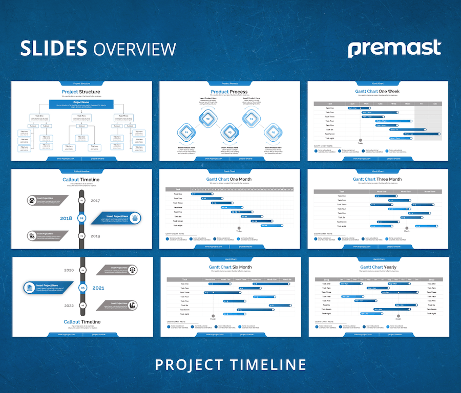 项目时间线报告PPT模板 - 顶尖PPT
