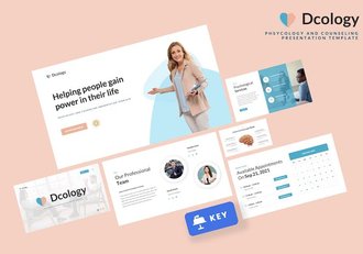 心理咨询服务主题演讲Keynote模板 - 顶尖PPT