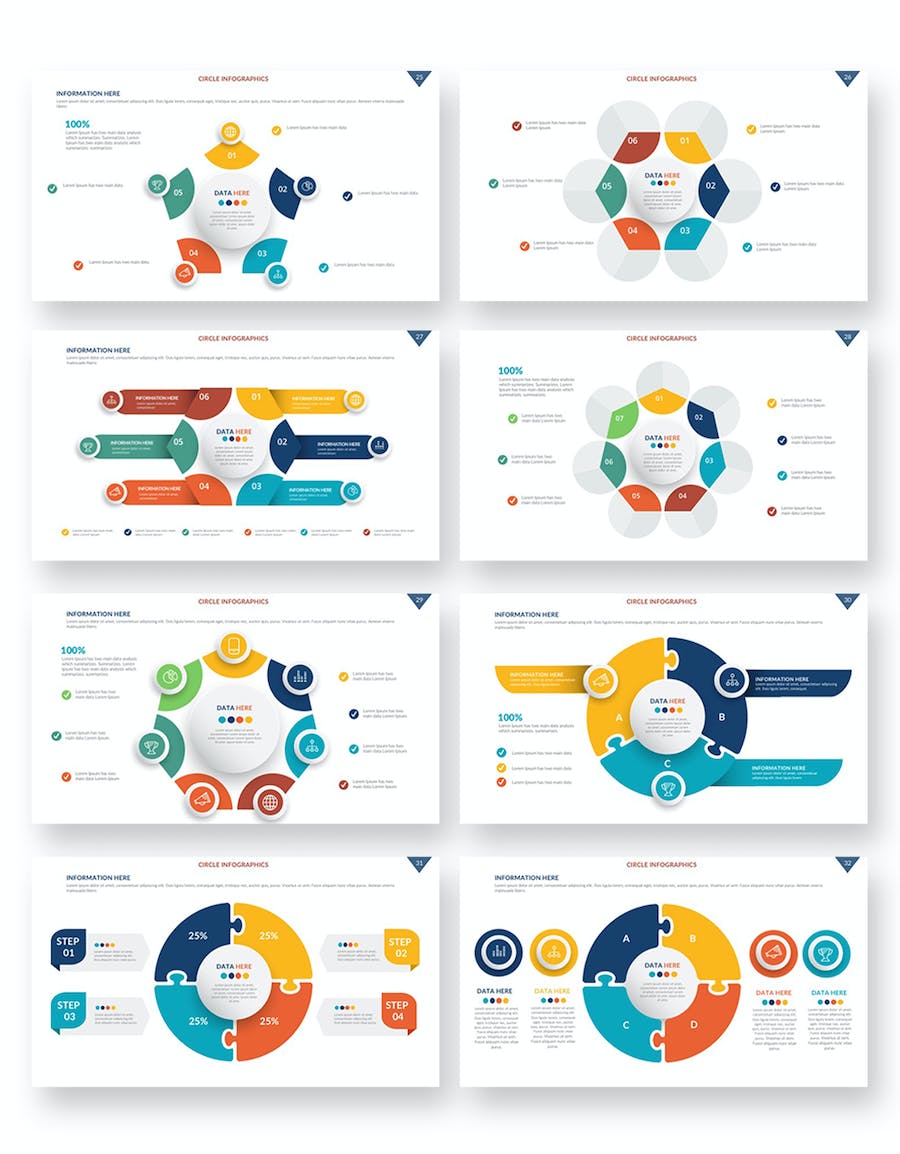 微立体圆形循环关系图形keynote模板 - 顶尖PPT
