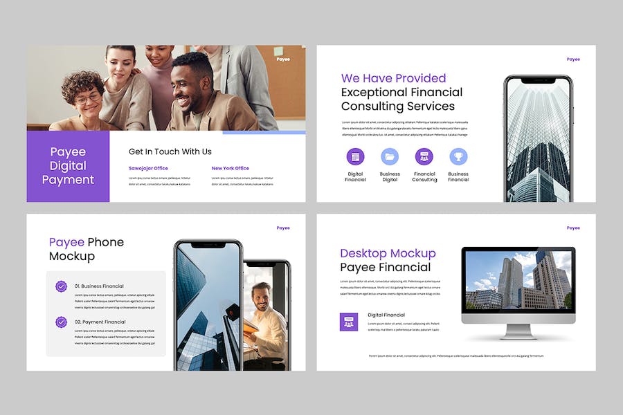 数字金融支付系统方案PPT模板 - 顶尖PPT