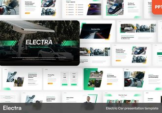 Electra电动汽车新能源科技品牌PPT模板 - 顶尖PPT