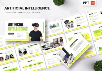 人工智能技术科技教育培训应用PPT模板 - 顶尖PPT