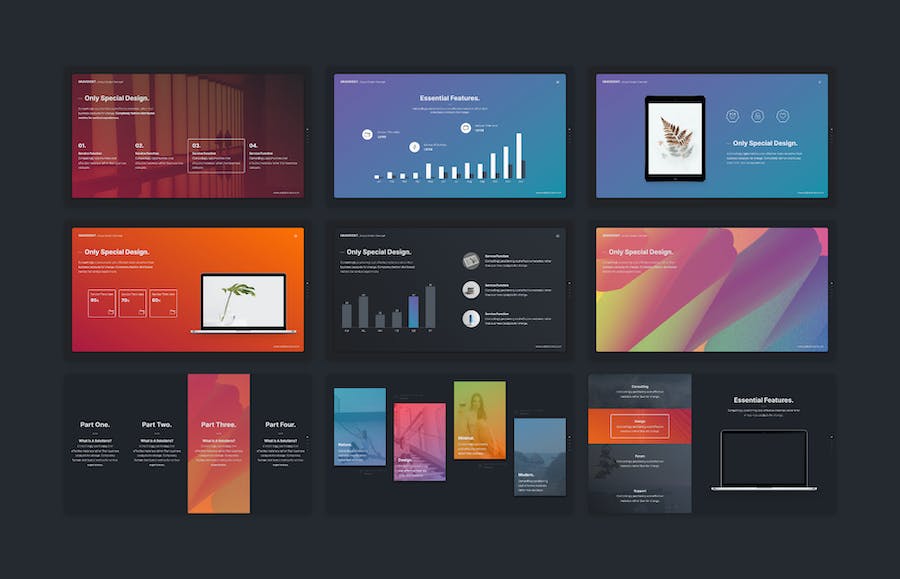 创意作品展示团队介绍欧美通用keynote模板 - 顶尖PPT