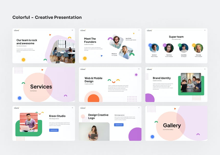 创意多彩设计展示演讲方案PPT模板 - 顶尖PPT