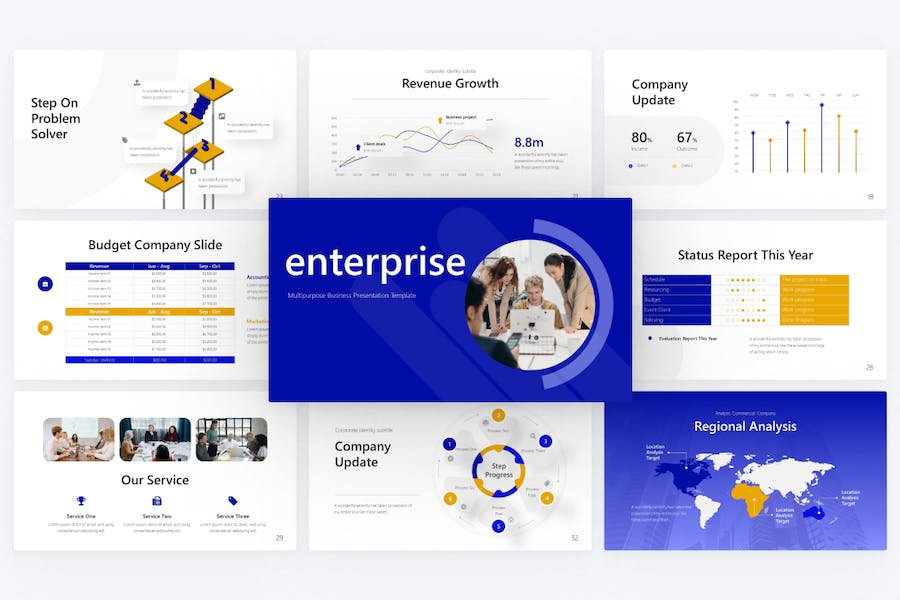 企业多用途业务合作项目会议keynote模板 - 顶尖PPT