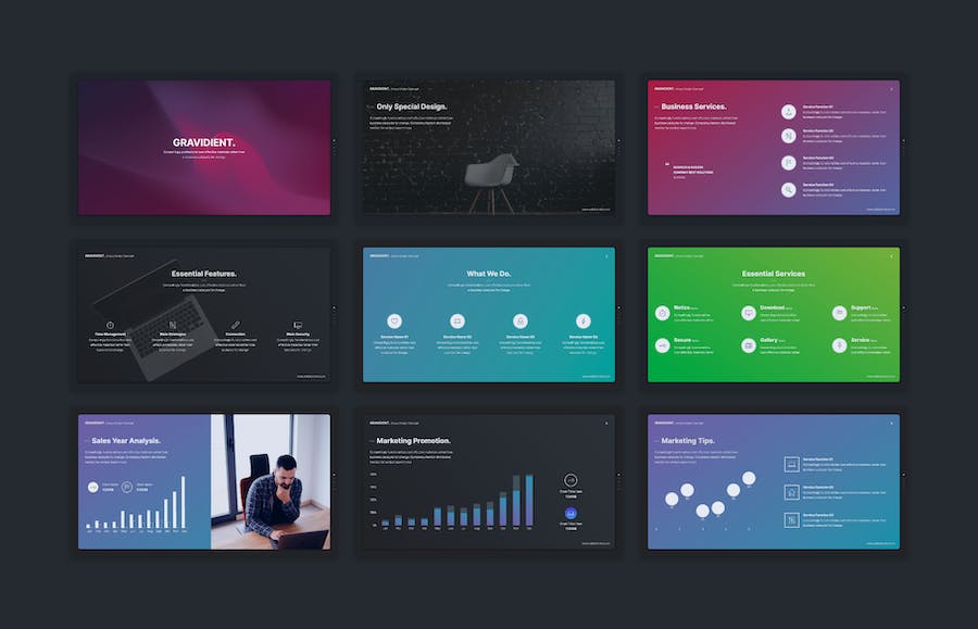 创意作品展示团队介绍欧美通用keynote模板 - 顶尖PPT