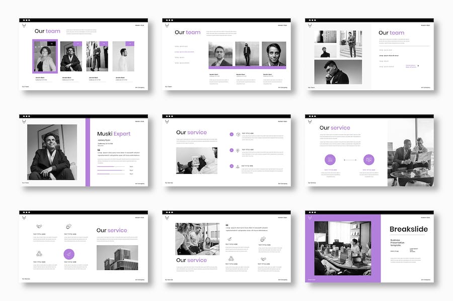 商务企业产品服务推广营销Keynote模板 - 顶尖PPT