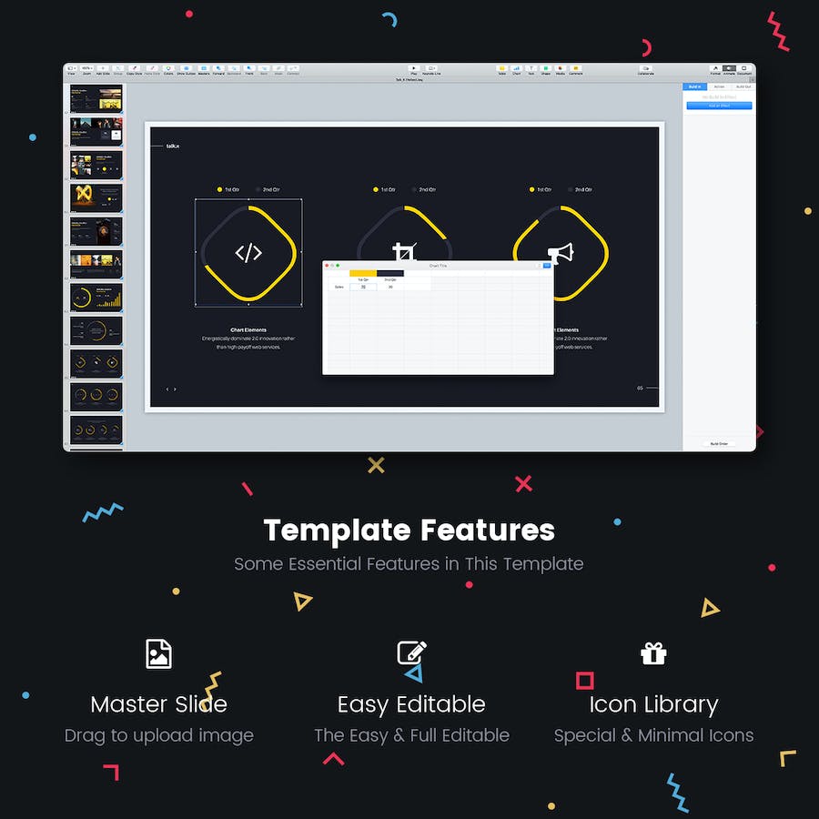 黑色底国外高端商务计划总结keynote模板 - 顶尖PPT