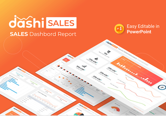 销售数据仪表盘报告展示PPT模板 - 顶尖PPT