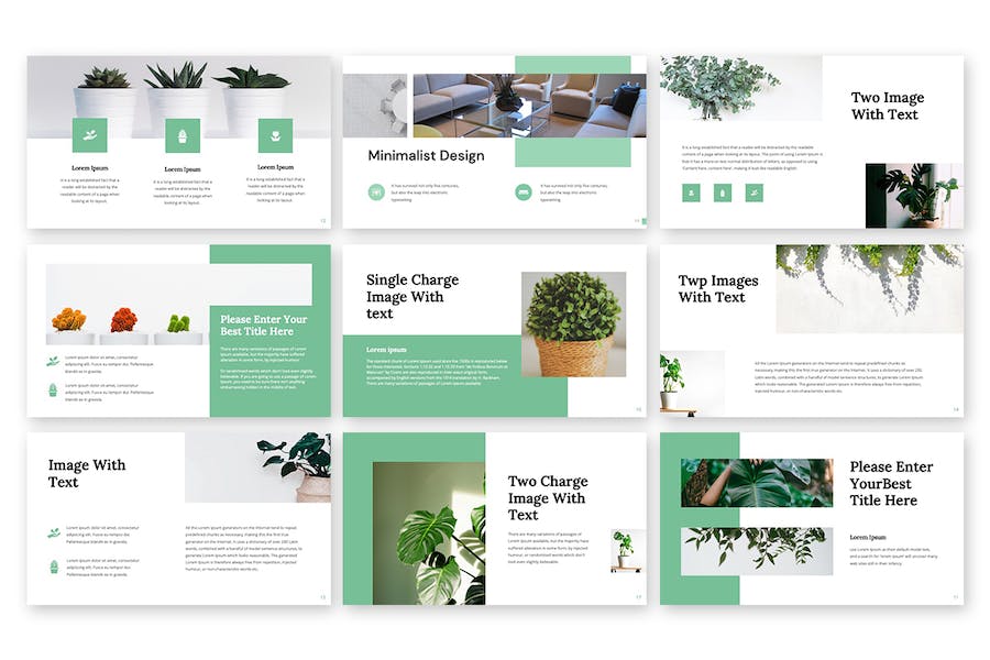 绿色极简风格商务提案Keynote模板 - 顶尖PPT