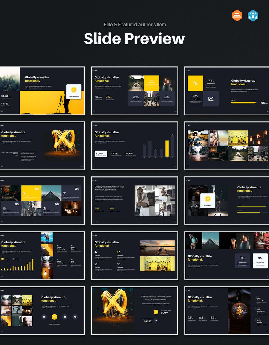 黑色底国外高端商务计划总结keynote模板 - 顶尖PPT