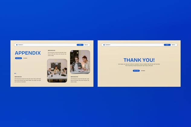 奶油蓝色现代商业计划keynote模板 - 顶尖PPT