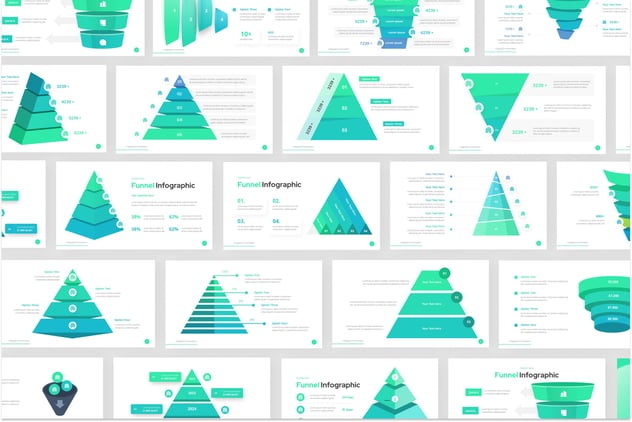 漏斗转化信息图形主题Keynote模板 - 顶尖PPT
