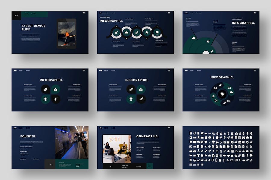 商务风格企业会议项目合作商业通用keynote模板 - 顶尖PPT