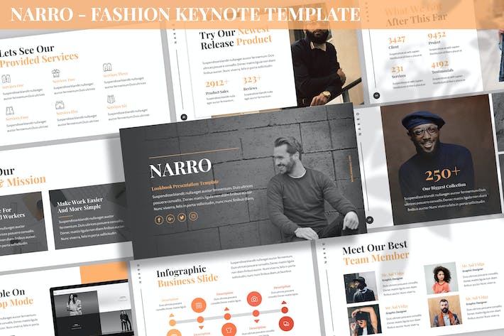 时尚服装品牌推广展示Keynote模板 - 顶尖PPT