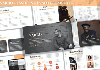 时尚服装品牌推广展示Keynote模板 - 顶尖PPT