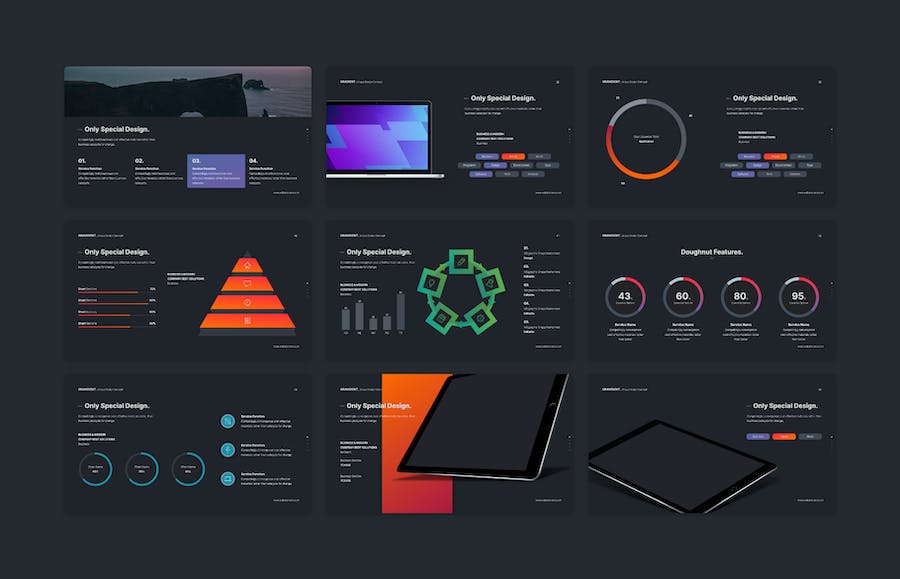 创意作品展示团队介绍欧美通用keynote模板 - 顶尖PPT