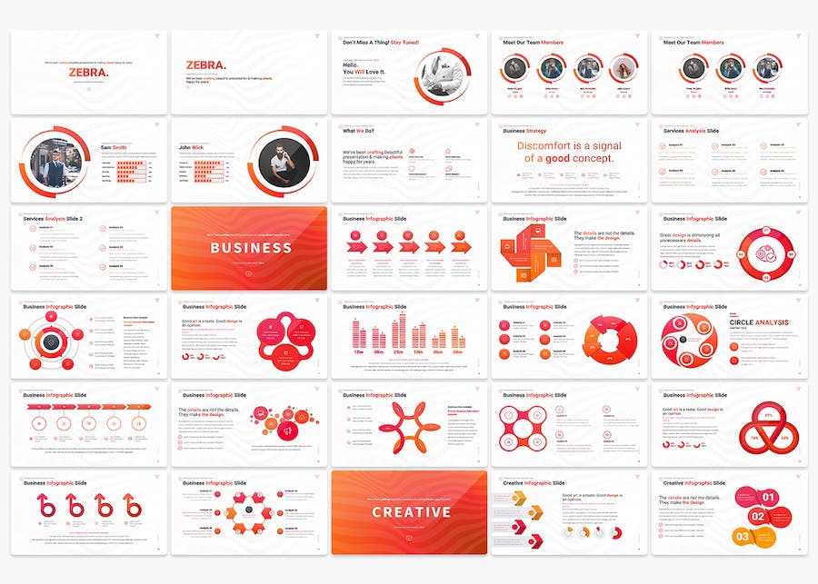 商业数据分析图形图表条形数据分析财务报告图表keynote模板 - 顶尖PPT