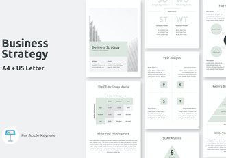 A4商务企业战略规划发展路径Keynote模板 - 顶尖PPT