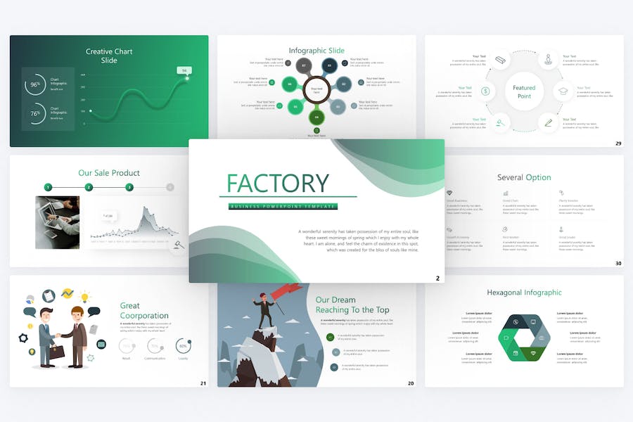 大气商业计划企业合作团队介绍商务通用PPT模板 - 顶尖PPT