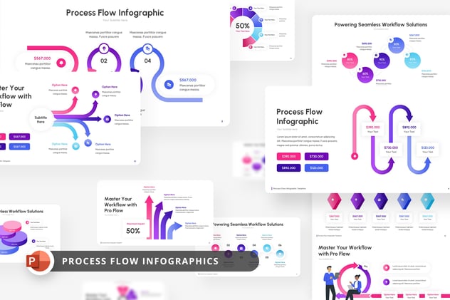 流程信息图形PPT模板 - 顶尖PPT