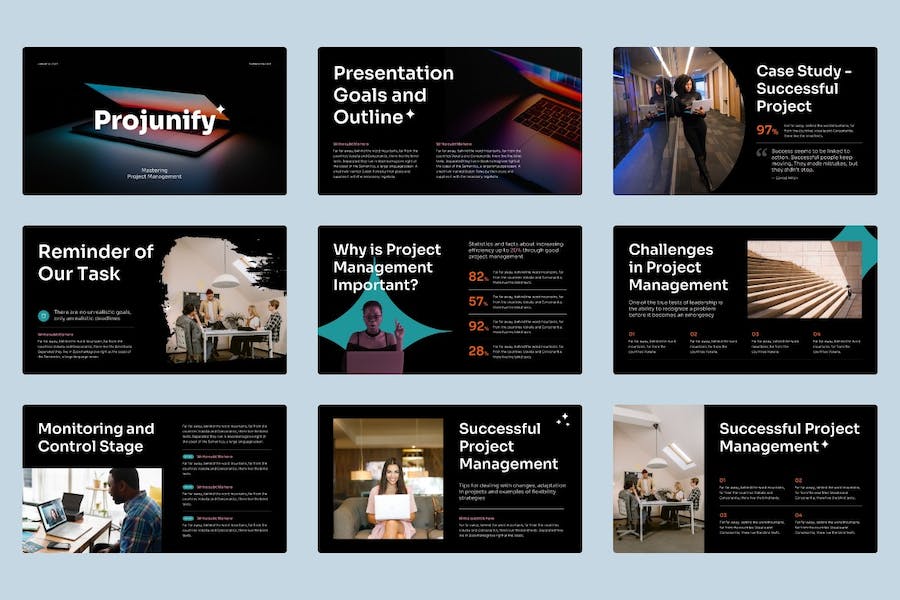 商业项目审计管理商务风格keynote模板 - 顶尖PPT