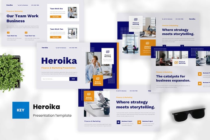 金融投资市场营销策略Keynote模板 - 顶尖PPT