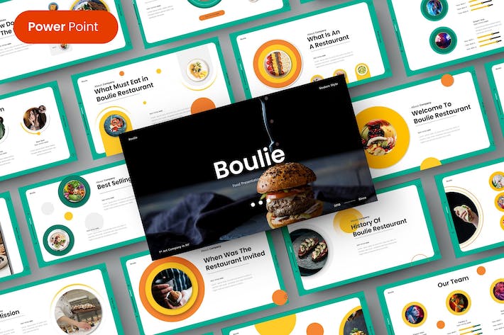 简约创意美食食品介绍产品介绍主题通用PPT模板 - 顶尖PPT