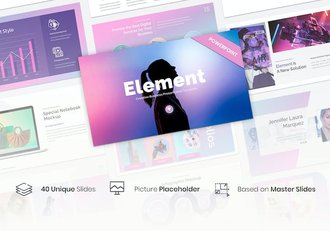 创意彩色时尚流行风格PPT模板 - 顶尖PPT