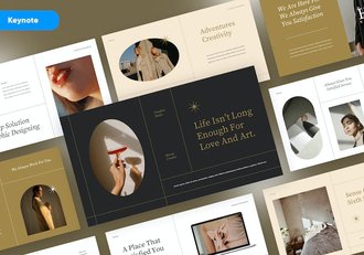 欧美创意工作室作品集Keynote模板 - 顶尖PPT