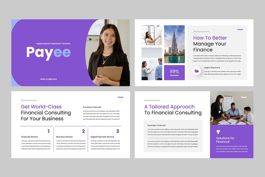 数字金融支付系统方案PPT模板 - 顶尖PPT