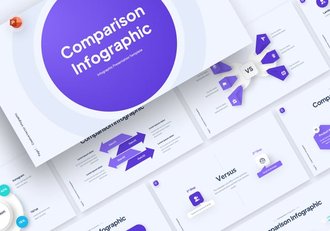 新拟态风数据比较风格PPT模板 - 顶尖PPT