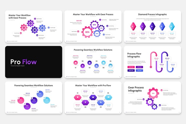 流程信息图形PPT模板 - 顶尖PPT