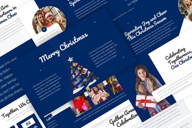 圣诞节快乐活动安排PPT模板 - 顶尖PPT