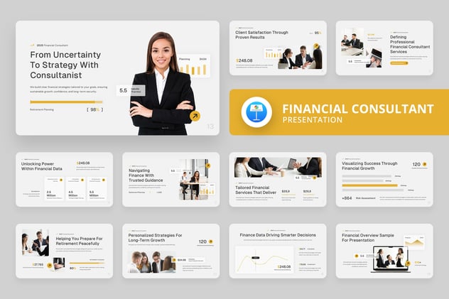 财务咨询金融投资管理方案keynote模板 - 顶尖PPT