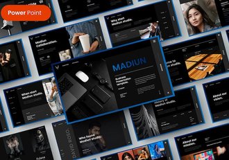 欧美商务团队作品介绍展示商业通用PPT模板 - 顶尖PPT