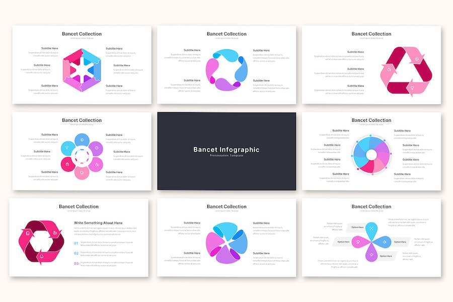 箭头数据分析信息图表keynote模板 - 顶尖PPT